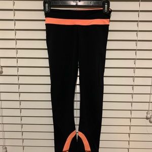 Lululemon Black and Orange Leggings, size 2